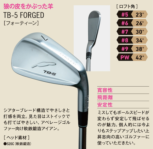 T B-5 アイアンセット 2022 結い上げ